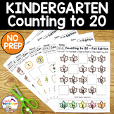 Counting to 20 Cut and Paste Activity - K.CC.2