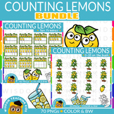Counting Lemons Ten Frame Clip Art Bundle (0-10)