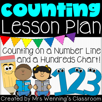 Preview of Counting Lesson Plan (counting on a number line or hundreds chart)