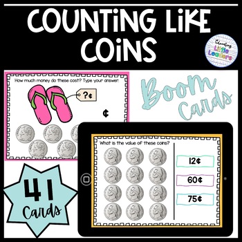 math money Teaching supplies Cards for Learning Center 52 Cards Coin Counting 