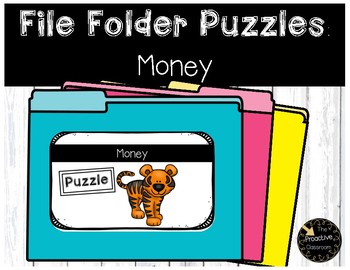Preview of Counting Coins Game (Like and Mixed) File Folder Puzzles - Zoo Activities Money
