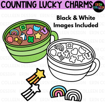 Counting Lucky Charms Clipart - Hot Cocoa Marshmallows St Patrick's Day  Clipart