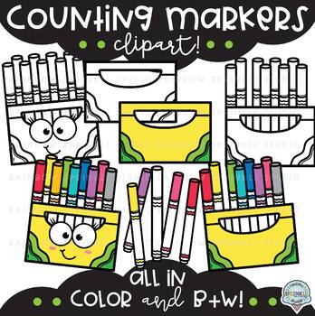 Cute Markers Clip Art