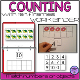 Counting Math Work Binders with Ten Frames for Autism and 