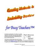 Counting Methods & Probability Review for Busy Teachers