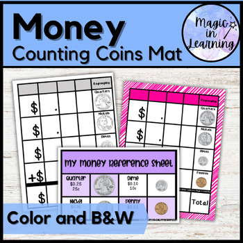 Preview of Counting Mixed Coins Work Mat | Counting Money | 2nd Grade Math