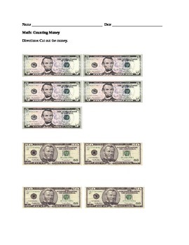 Preview of Counting Money