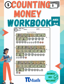 Preview of Counting Money Activities and Worksheets: Counting Coins & Bills, K-3th Grades