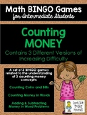 Counting Money BINGO Math Game for Intermediate Students -