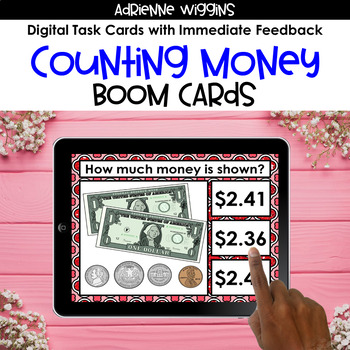 Preview of Counting Money Boom Cards Distance Learning