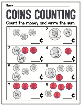 Counting Money / Coins Worksheets Activities (Pennies, Nickels, Dimes ...