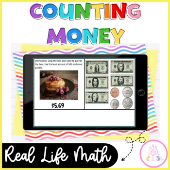 Preview of Life Skills Math Counting Money Coins and Bills Real Life Math Digital Activity