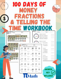 Telling Time, Fractions and Money worksheets - math activi