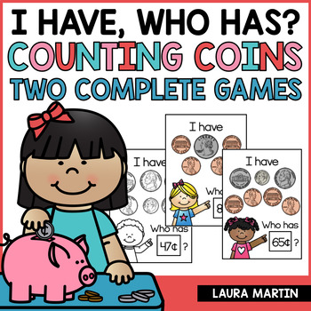 Preview of Counting Money Game - Counting Coins - I Have Who Has Money Game - Mixed Coins