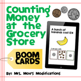 Math: Counting Coins: Grocery theme- BOOM CARDS