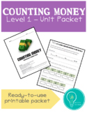 Counting Money 1 Unit – Printable Packet (special educatio