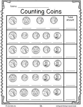 counting money worksheets for second grade by shelly sitz tpt