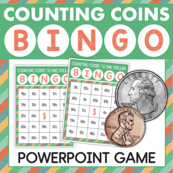 Preview of Counting Coins Money BINGO Math Game Pennies Dimes Nickels and Quarters