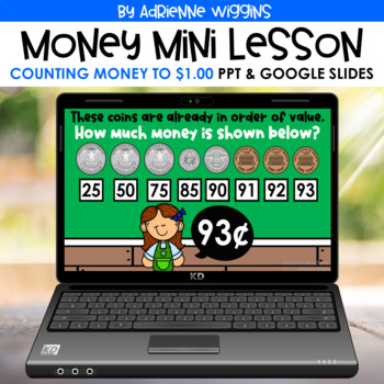 Preview of Counting Money Mini Lesson - PPT & Google - Distance Learning