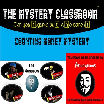 Preview of Counting Money Mystery | The Mystery Classroom (Distance Learning)