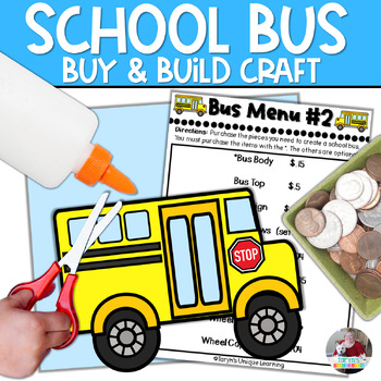 Preview of Counting Money School Bus Math Craftivity | Back to School Activities