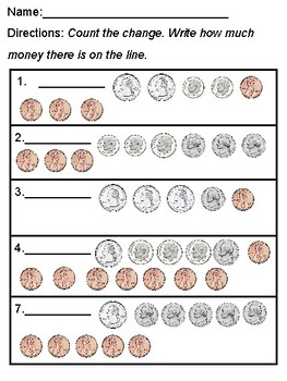 Counting Money Scoot and Worksheets Printables | TPT