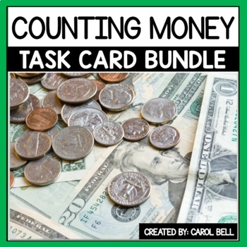 Preview of Counting Money Task Card Bundle