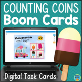 Counting Money BOOM CARDS Mixed Coins Pennies Nickels Dime