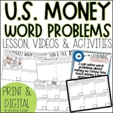 Counting Money Two Step Word Problems Worksheets, Lesson a