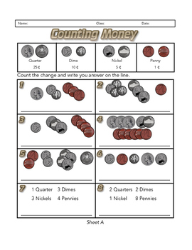 counting money worksheet by matthew stanbro teachers pay