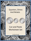 Counting Money Worksheets Cut and Paste Activities Quarter