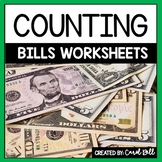 Counting Money  Worksheets One Dollar Five Dollar and Ten 