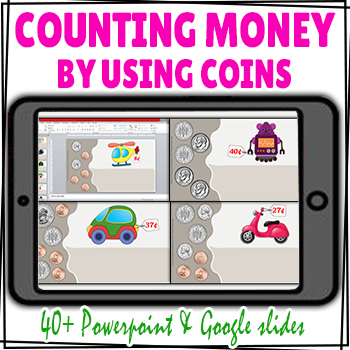 Preview of Counting Money by using Coins | Google Slides | PowerPoint