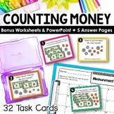 Counting Money in Dollars and Cents Task Cards for Second 