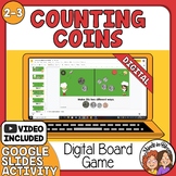 Counting Money to $1 - Self-Checking Google Slides Digital