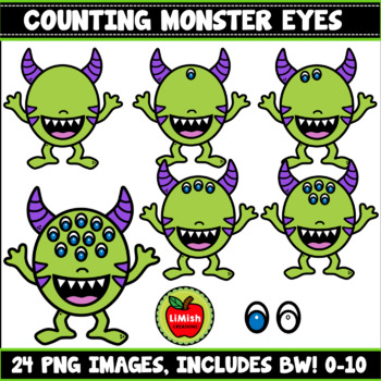 Preview of Counting Monster Eyes Clipart
