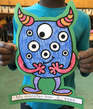 Counting Monster Eyes Math Craft (From Crafty Math Bundle 1) | TPT