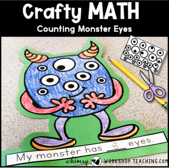 Preview of Counting Monster Eyes Math Craft | Art Crafts Activities Projects First Grade
