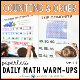 Counting Unit 3 First Grade Math Paperless Lessons and Dig