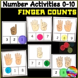 Math Center Activity Counting Numbers 0-10  Finger counts