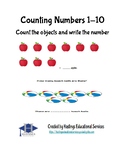 Counting Numbers 1-10: Count and Write