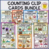 Counting Clip Cards Numbers to 10 Seasons and Holidays Bundle 