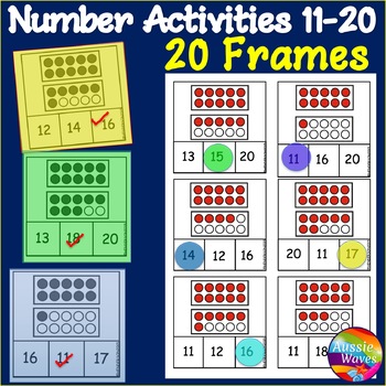 Ten Frames Math Activity Counting Numbers 11 20 By Aussie Waves Tpt