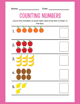 Preview of Counting Numbers