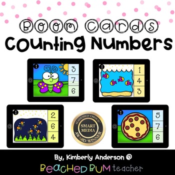 Preview of BUNDLE Counting Numbers BOOM Cards: Number Counting and Recognition (4 Decks)