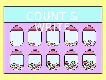 Preview of Counting Numbers Mathematics Presentation: Colorful Hearts Illustrative Style