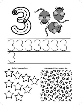 Counting Numbers Number Three by BasicHomeschoolCreator | TPT