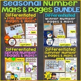 Number Mats & Differentiated Counting Pages Bundle Spring,