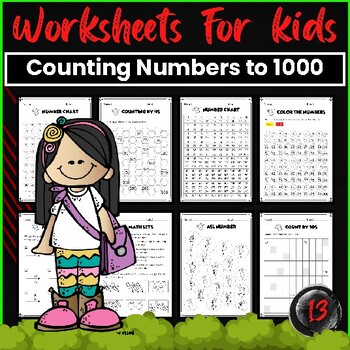 Preview of Counting Numbers to 1000 Worksheets for kids