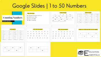 Preview of Counting Numbers upto 50 Google Slides